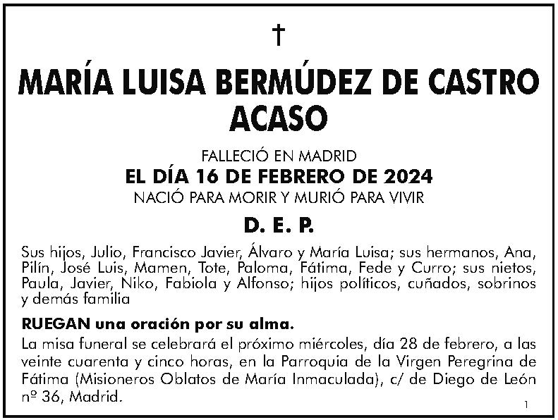 MARIA LUISA BERMUDEZ LA RAZÓN Esq1 23 02 2024